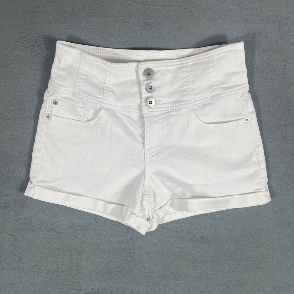 No Boundaries White High Waist Women’s Shorts